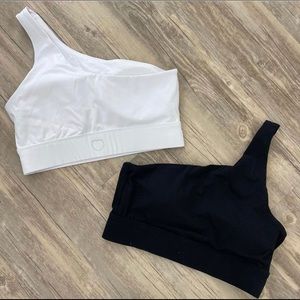 ONE SHOULDER SPORTS BRA (WHITE)